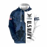 Soldiers US Navy We Will Never Forget Veterans Memorial Day All Over Print Hoodie Front