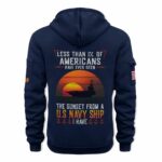 The Sunset From A US Navy Ship I Have All Over Print Hoodie Back