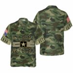 The US Army Veteran Camo Pattern Hawaiian Shirt