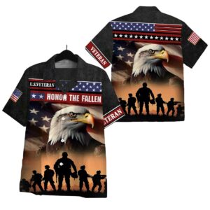 Tough Like a Military Dad Honor The Fallen Veteran Hawaiian Shirt