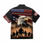 Tough Like a Military Dad Honor The Fallen Veteran Hawaiian Shirt Back