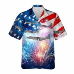 US Air Force 15th Special Operations Squadron MC 130H Combat Talon II, 4th Of July Hawaiian Shirt Front