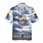 US Air Force 73rd Special Operations Squadron AC 130J Ghostrider Hawaiian Shirt Front