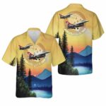 US Air Force 77 Fighter Squadron F 16CM Hawaiian Shirt