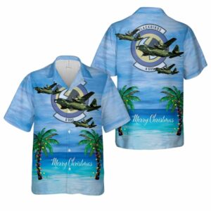 US Air Force 8th Special Operations Squadron Lockheed MC 130E Combat Talon II Christmas Hawaiian Shirt