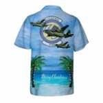 US Air Force 8th Special Operations Squadron Lockheed MC 130E Combat Talon II Christmas Hawaiian Shirt Back