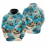 US Air Force Airplane Helicopter All Over Print Hoodie