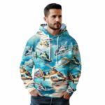 US Air Force Airplane Helicopter All Over Print Hoodie Front 2