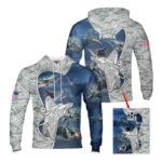 Us air force f 22 raptor aircraft camo all over print hoodie