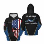 US Air Force Lockheed C 141 Starlifter Flag Skull Military All Over Print Hoodie