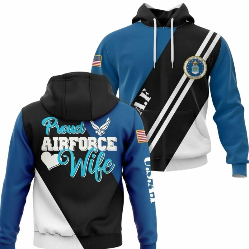 Us Air Force Proud Air Force Wife All Over Print Hoodie