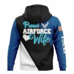 Us Air Force Proud Air Force Wife All Over Print Hoodie Back