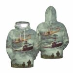 US Army Bell UH 1 Iroquois All Over Print Hoodie