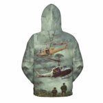 US Army Bell UH 1 Iroquois All Over Print Hoodie Back