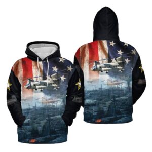 Us army boeing ch 47 chinook all over print hoodie