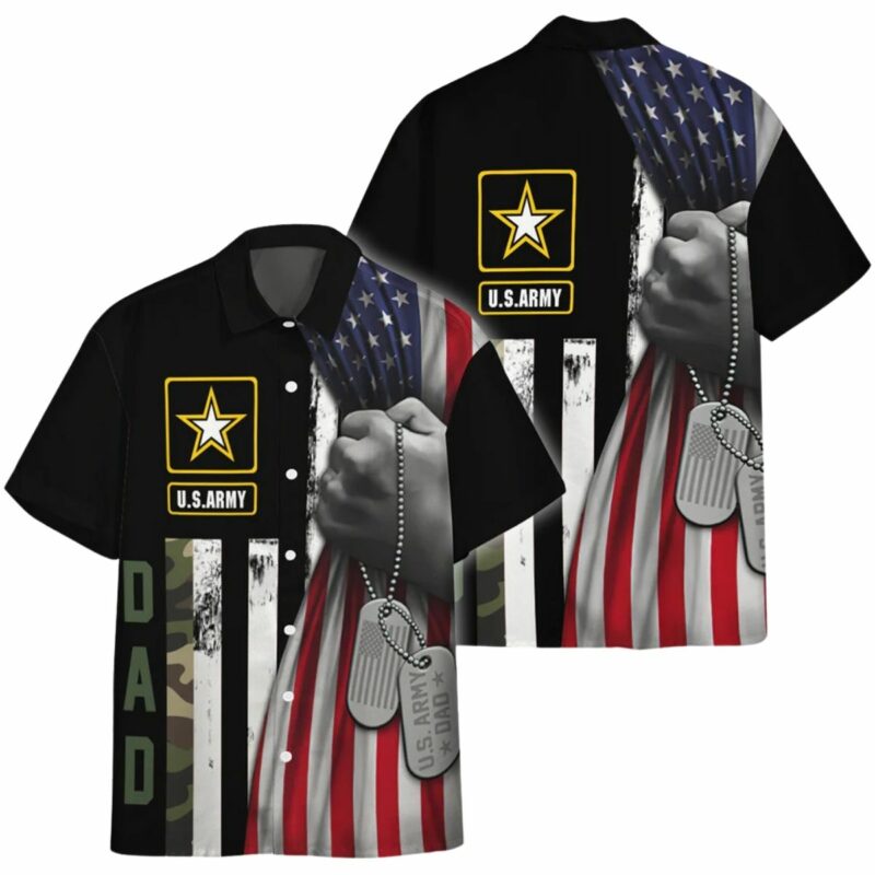 Us Army Dad Veteran Father’s Day Hawaiian Shirt