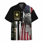 Us Army Dad Veteran Father’S Day Hawaiian Shirt Front 1