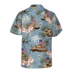 US Army M1 Abrams Tank 4th Of July Hawaiian Shirt Back