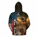 US Army MD Helicopters MH 6 Little Bird All Over Print Hoodie Back