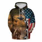 US Army MD Helicopters MH 6 Little Bird All Over Print Hoodie Front