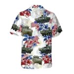 Us Army Stryker Tank Flag Hawaiian Shirt Back