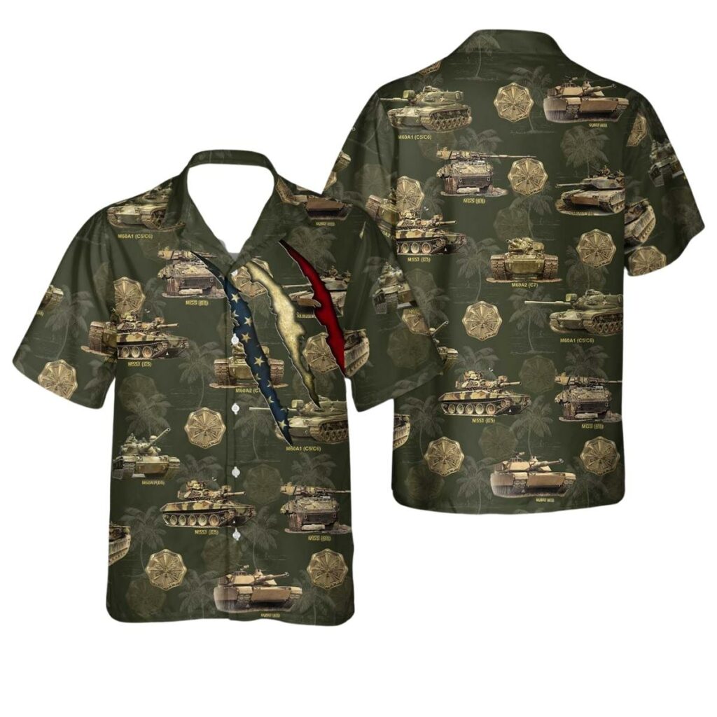 Us Army Tank M60 Master Gunner Hawaiian Shirt