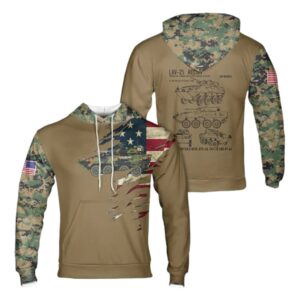 Us marine corps light armored vehicle lav 25 all over print hoodie