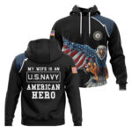 Us navy aircraft history mens my wife is an american hero us navy military husband all over print hoodie