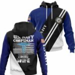 US Navy Corpsman Proud Wife All Over Print Hoodie