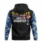 Us Navy Helicopters Us Proud Navy Daughter With American Flag Military Veteran Navy All Over Print Hoodie Back