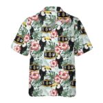 US Navy Rate EM Electricians Mate Submariners CPO Patch Hibiscus Flower Hawaiian Shirt Back