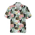 US Navy Rate EM Electricians Mate Submariners CPO Patch Hibiscus Flower Hawaiian Shirt Front