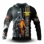 Us Navy Seals Proud US Navy Husband All Ovet Print Hoodie Front