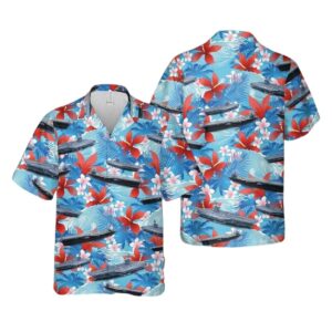 US Navy USS Abraham Lincoln CVN 72 Tropical Hawaiian Shirt