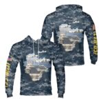 Us navy uss enterprise (cvn 65) and c 2a greyhound of vrc 50 all over print hoodie