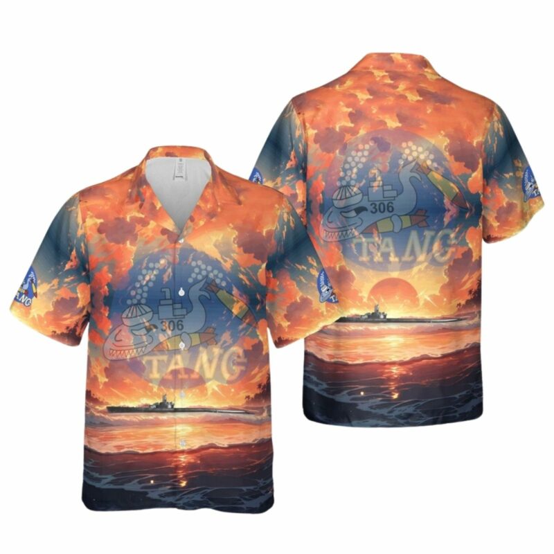 Us Navy Uss Tang Ss 306 Balao Class Submarine In Wwii Hawaiian Shirt