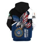 Us veterans eagle flag coast guard all over print hoodie back