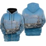 Uss Abraham Lincoln BDG 1048 All Over Print Hoodie