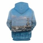 Uss Abraham Lincoln BDG 1048 All Over Print Hoodie Back