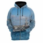 Uss Abraham Lincoln BDG 1048 All Over Print Hoodie Front