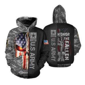 Veteran American Military US Army Honor The Fallen Mmorial Day All Over Print Hoodie