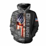 Veteran American Military US Army Honor The Fallen Mmorial Day All Over Print Hoodie Front