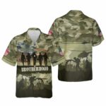 Veteran Brotherhood Soldier Camo Pattern Hawaiian Shirt