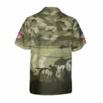 Veteran Brotherhood Soldier Camo Pattern Hawaiian Shirt Back