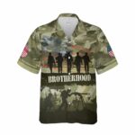 Veteran Brotherhood Soldier Camo Pattern Hawaiian Shirt Front