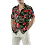 Veteran Less We Forget Floral Pattern Hawaiian Shirt Front