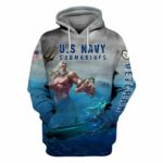 Veteran Military US Navy Submarines Veteran Poseidon All Over Print Hoodie