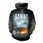 Veteran USN Hunt The Evil You Pretend Not Exist All Over Print Hoodie Front