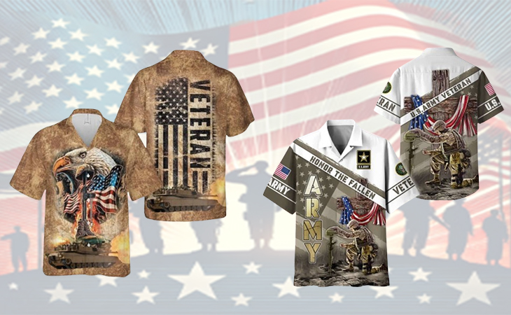 Veterans day hawaiian shirt image