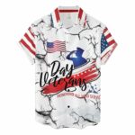 Veteran's Day Honoring All who Served American Flag and Soldier Salute Hawaiian Shirt Front